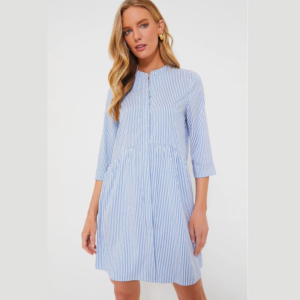 Tuckernuck  Blue Stripe Royal Shirt Dress NWT